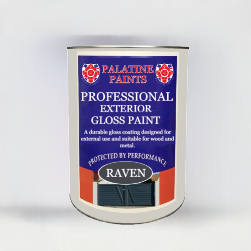 A TIN OF EXTERIOR GLOSS PAINT FOR WOOD